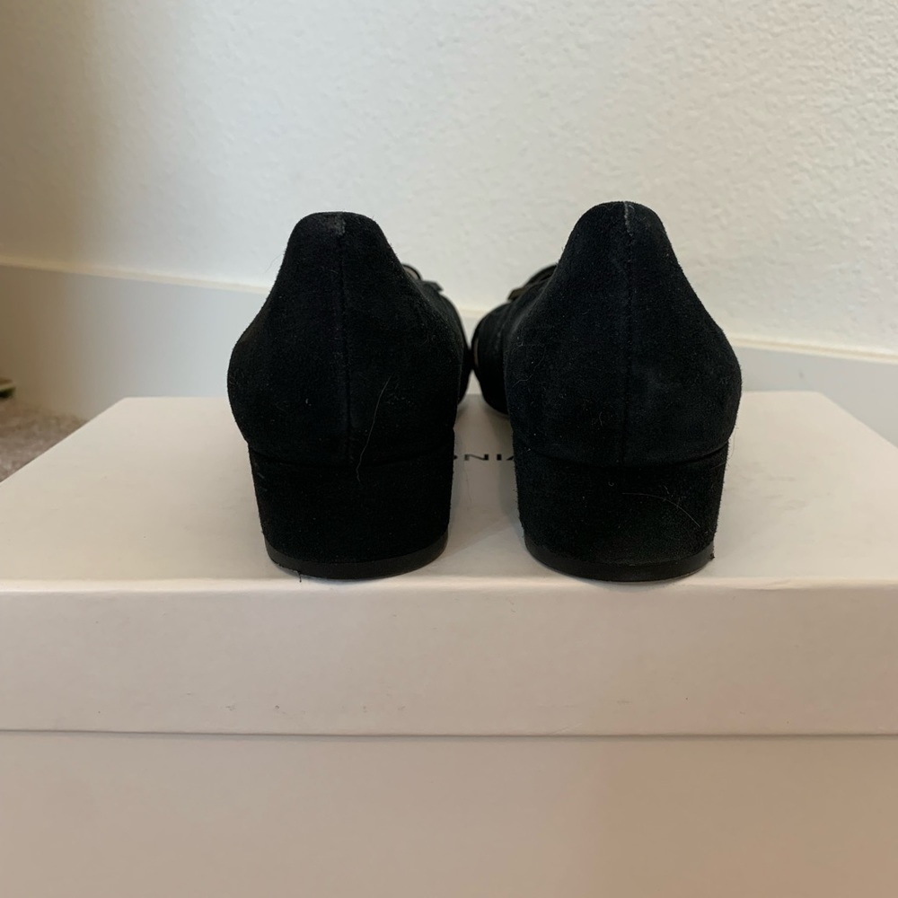 Louise Et Cie Black Buckle Suede Flats Size 7.5 - Picture 3 of 5
